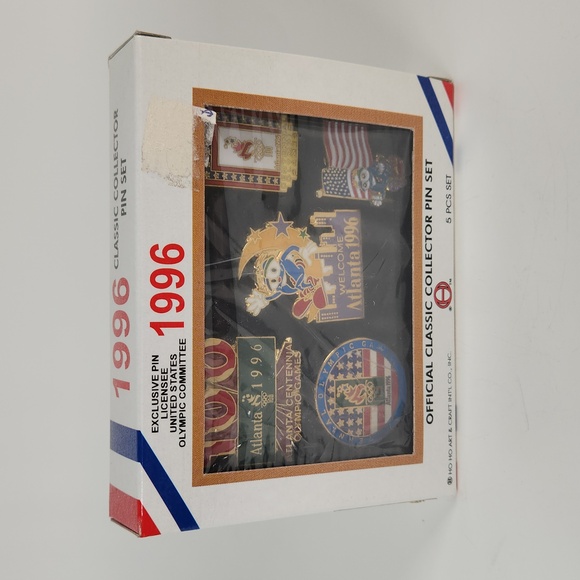 1996 Atlanta Olympics Official Collector 5 pin Set, Mint Condition, unopened - Picture 14 of 16